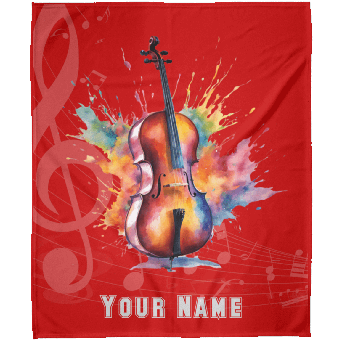 Personalized Cello Blanket