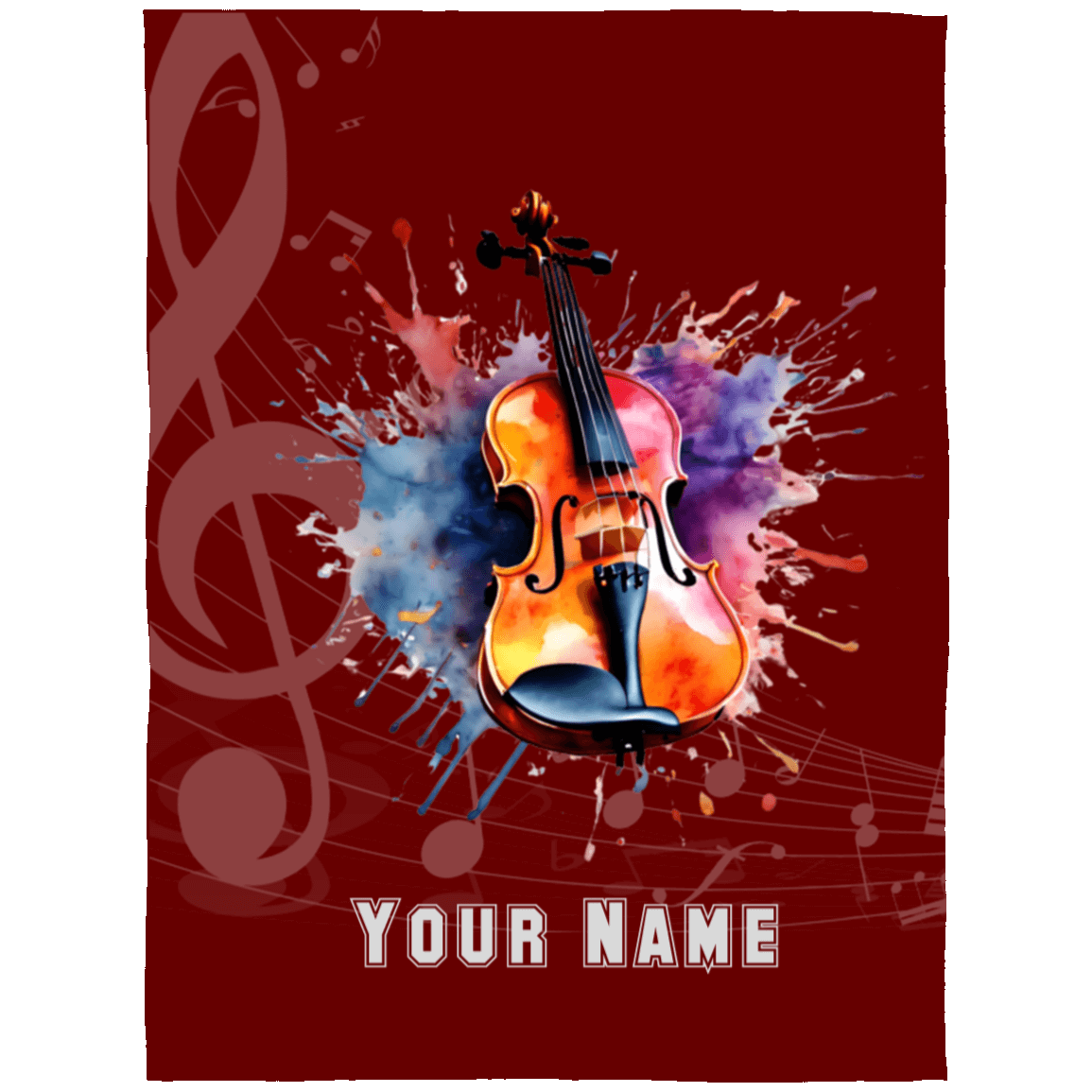 Personalized Violin-Viola Blanket