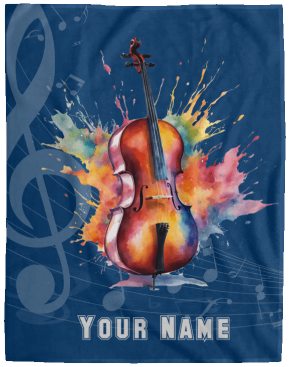 Personalized Cello Blanket