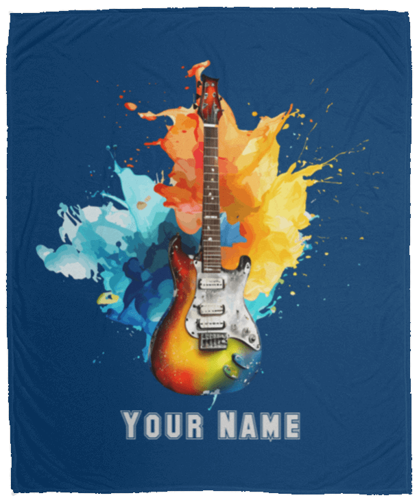 Personalized Electric Guitar Blanket