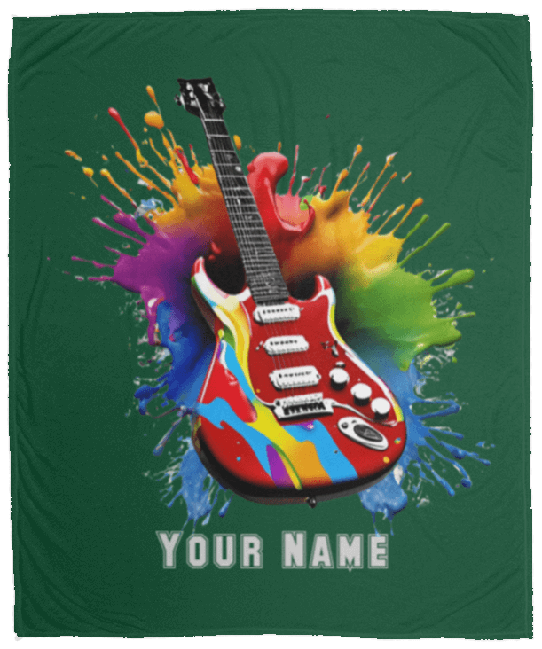 Personalized Electric Guitar Blanket