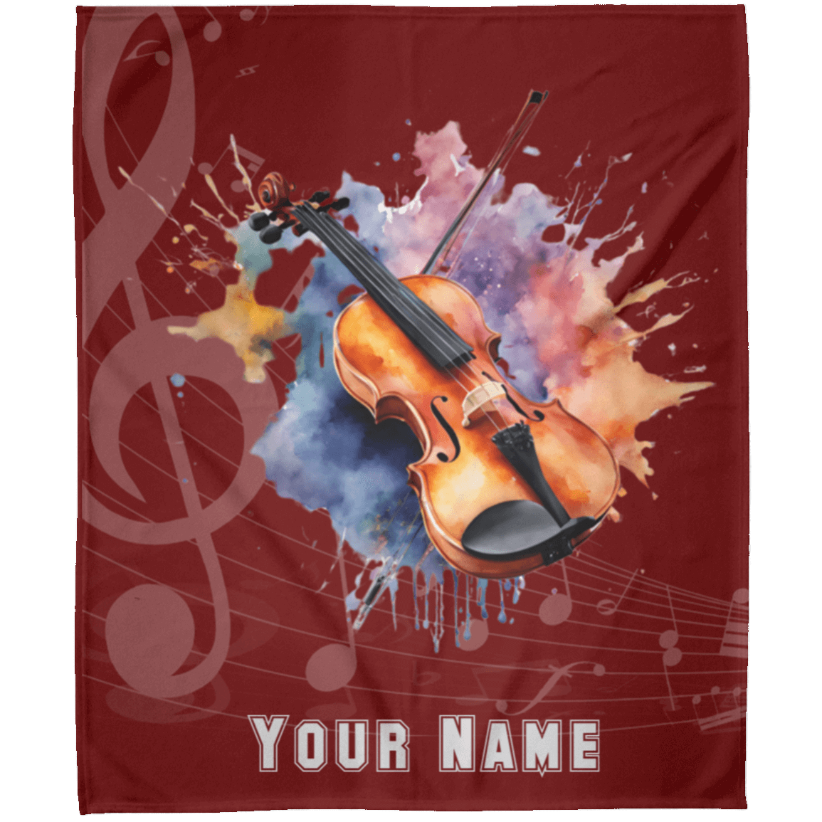 Personalized Violin-Viola Blanket