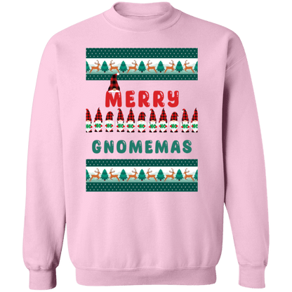 Merry Gnomemas Crewneck Pullover Sweatshirt | Ugly Christmas Sweater | Men, Pullover, Sweatshirts