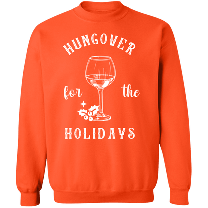 Hungover For The Holidays Crewneck Pullover Sweatshirt | Ugly Christmas Sweater | Men, Pullover, Sweatshirts