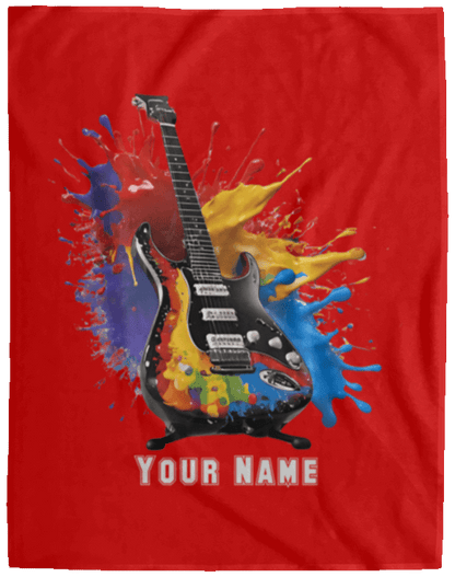 Personalized Electric Guitar Blanket