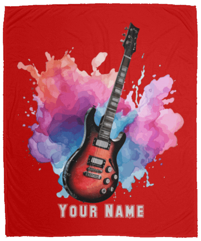 Personalized Electric Guitar Blanket