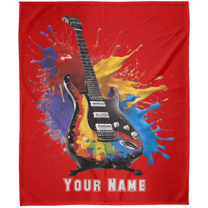 Personalized Electric Guitar Blanket