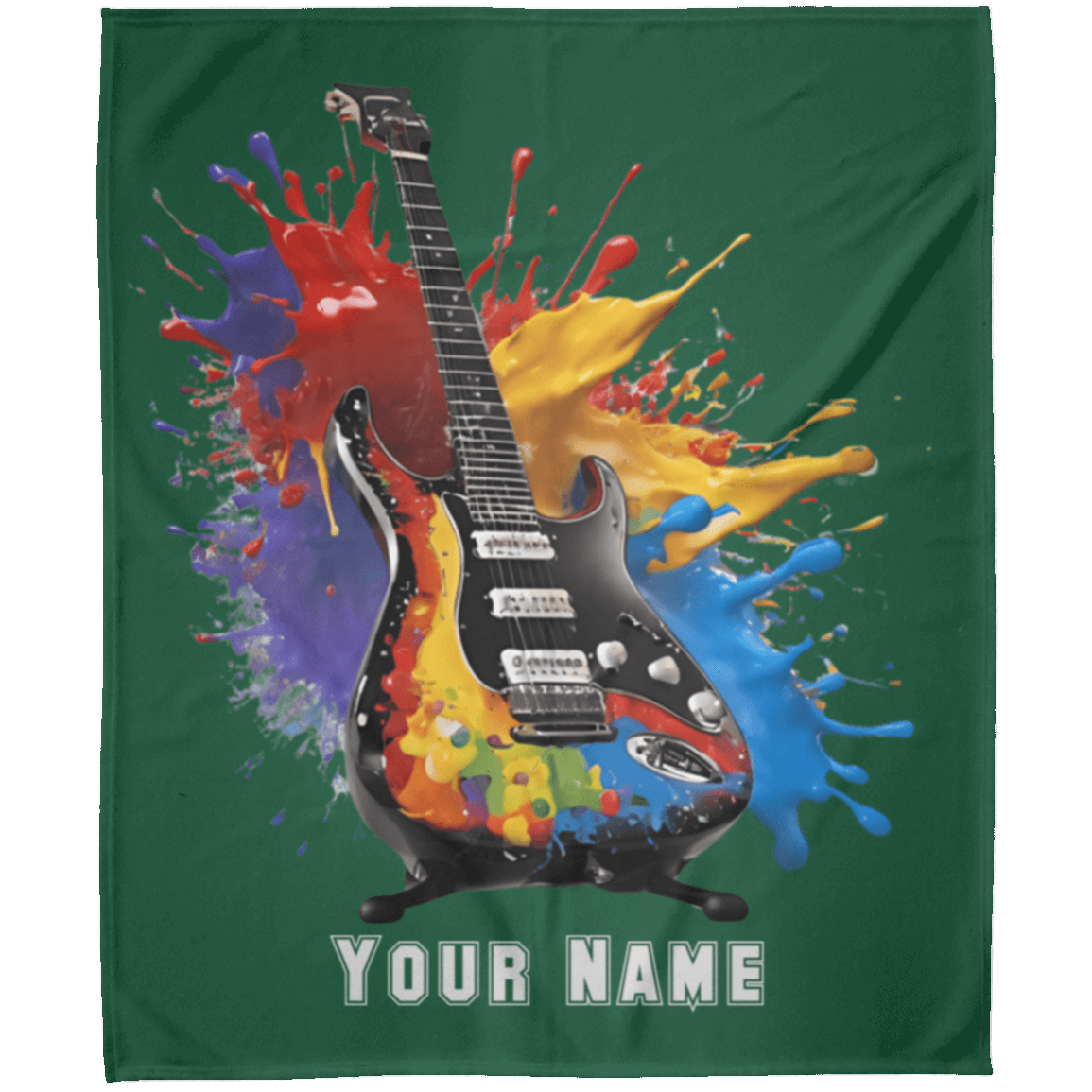 Personalized Electric Guitar Blanket