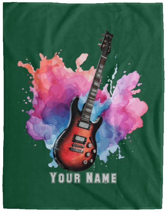 Personalized Electric Guitar Blanket