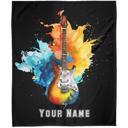 Personalized Electric Guitar Blanket