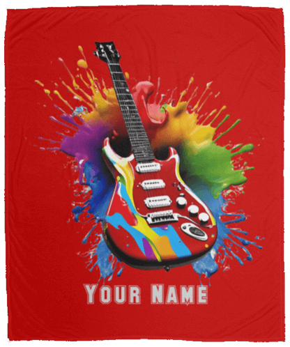 Personalized Electric Guitar Blanket