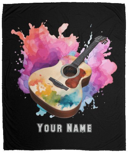 Personalized Acoustic Guitar Blanket