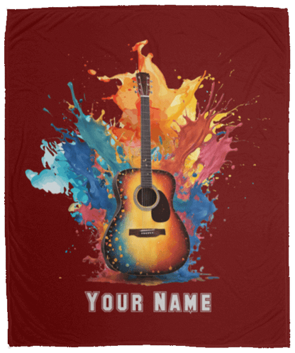 Personalized Acoustic Guitar Blanket