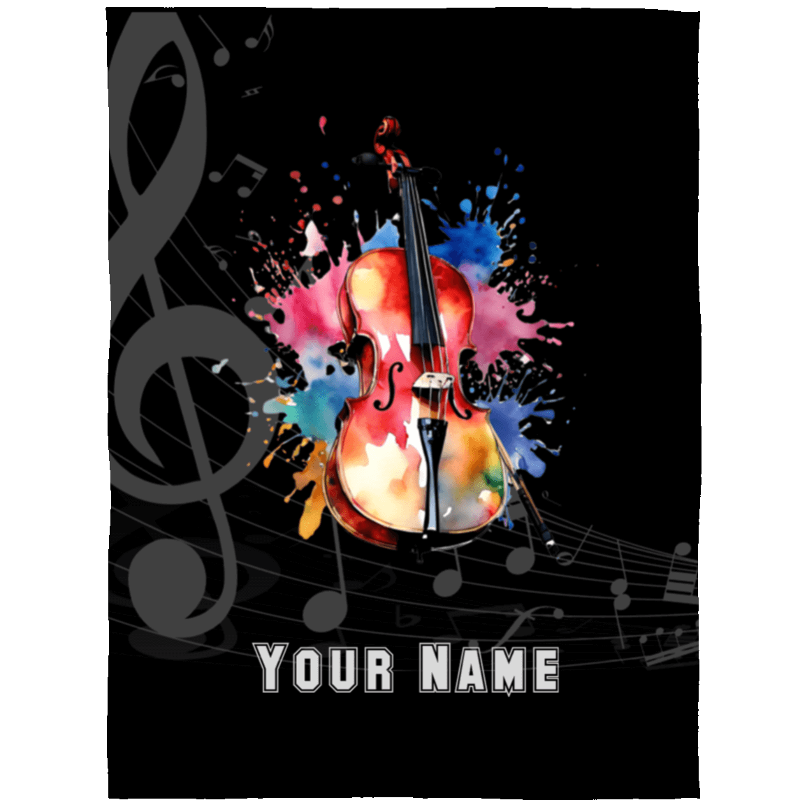 Personalized Cello Blanket