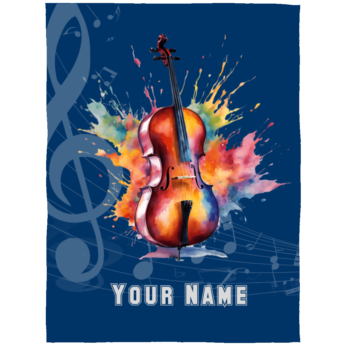 Personalized Cello Blanket