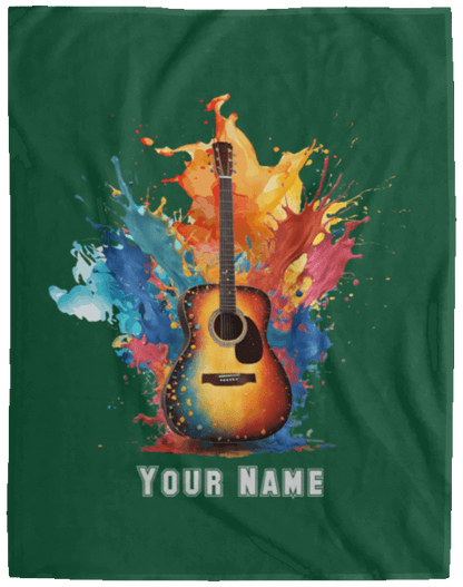 Personalized Acoustic Guitar Blanket