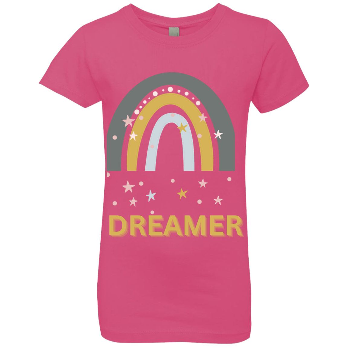 Rainbow Message Shirt Create Don't Hate Be Kind Dreamer | Girls' Princess T-Shirt |