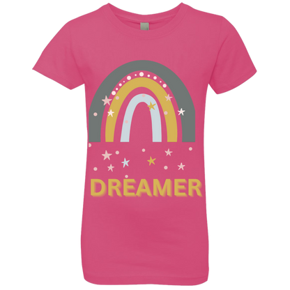 Rainbow Message Shirt Create Don't Hate Be Kind Dreamer | Girls' Princess T-Shirt |