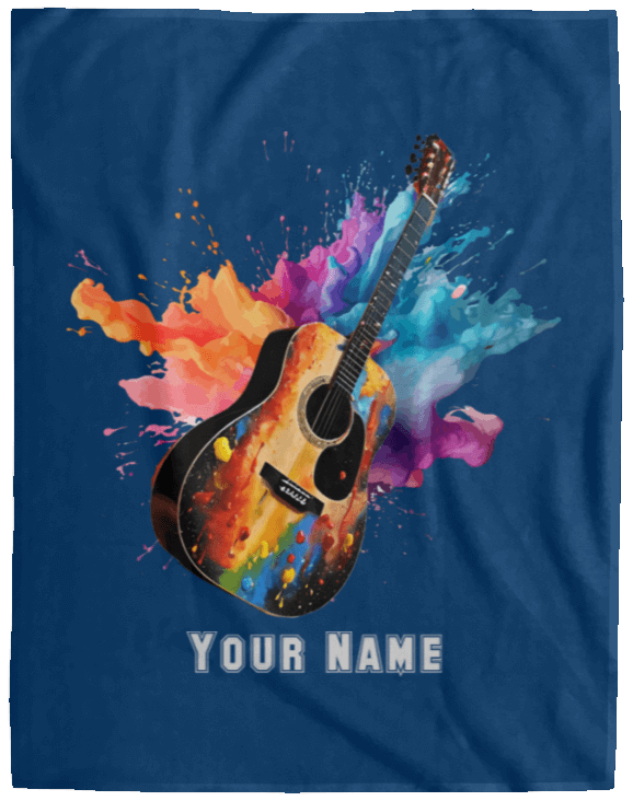 Personalized Acoustic Guitar Blanket