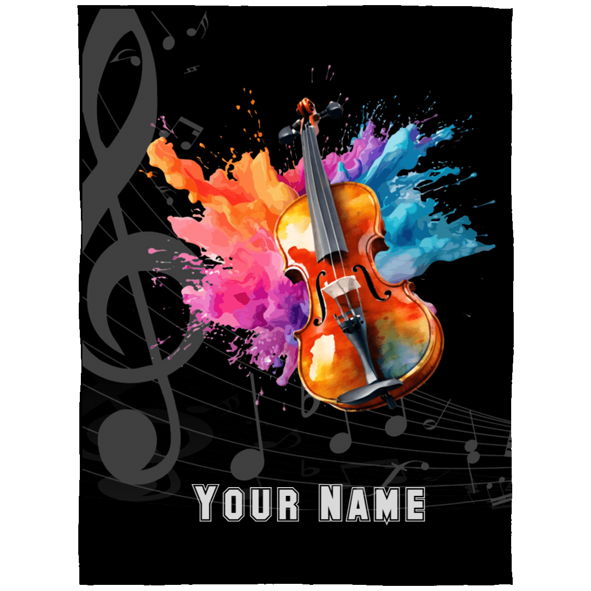 Personalized Violin-Viola Blanket