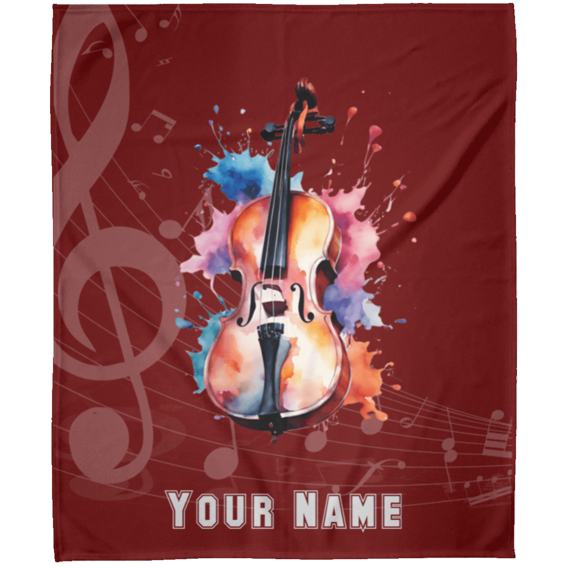 Personalized Cello Blanket