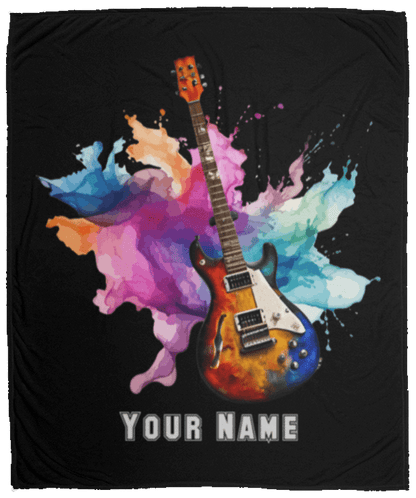 Personalized Electric Guitar Blanket