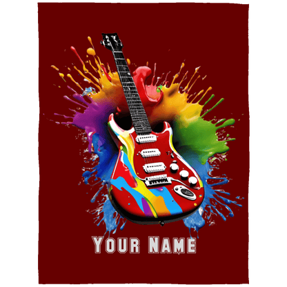 Personalized Electric Guitar Blanket