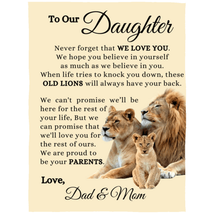 To Our Daughter - Always Proud of You - Fleece Blanket