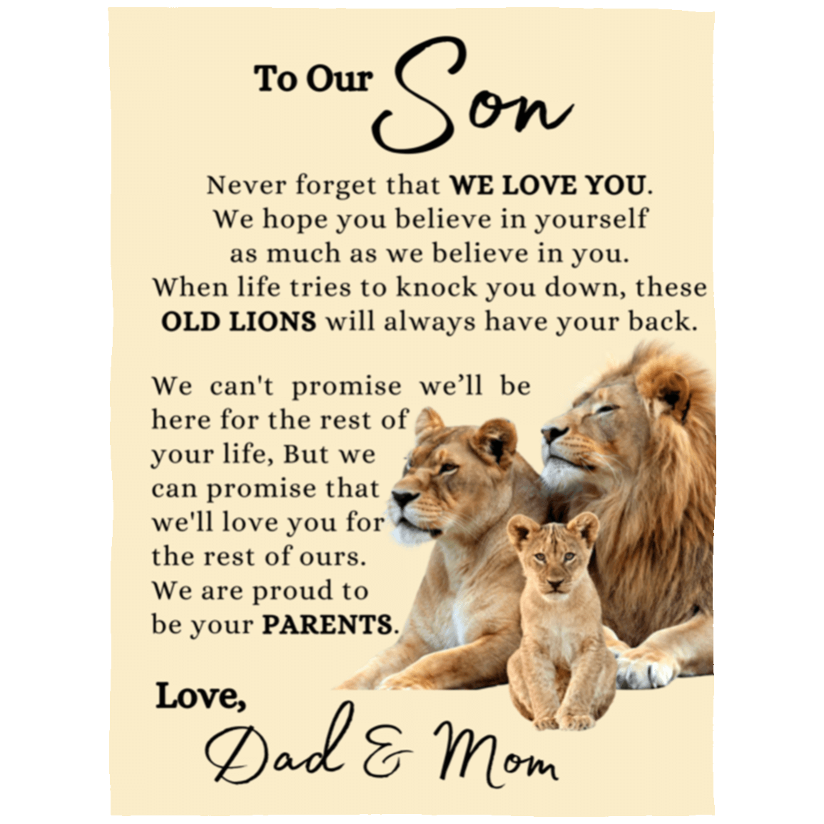 To Our Son - Always Proud of You - Fleece Blanket