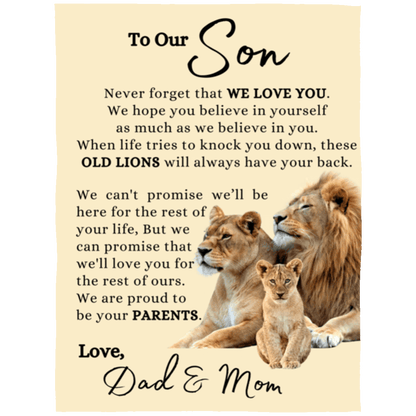 To Our Son - Always Proud of You - Fleece Blanket