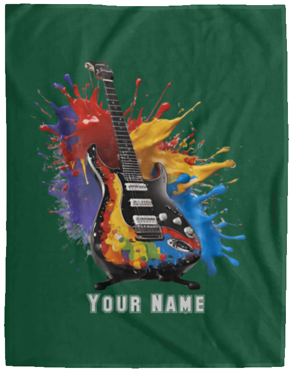 Personalized Electric Guitar Blanket