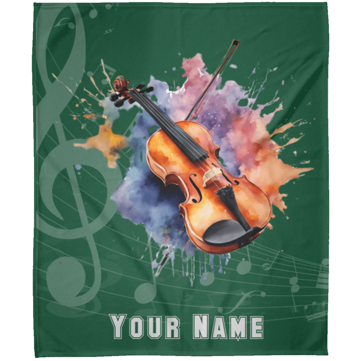 Personalized Violin-Viola Blanket