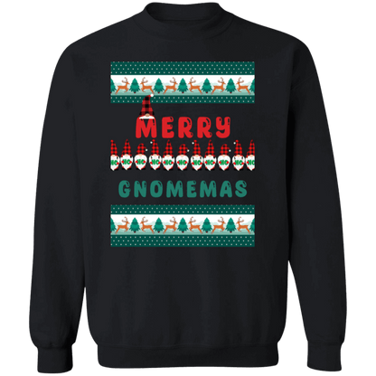 Merry Gnomemas Crewneck Pullover Sweatshirt | Ugly Christmas Sweater | Men, Pullover, Sweatshirts