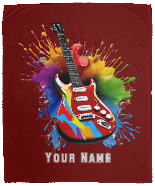 Personalized Electric Guitar Blanket