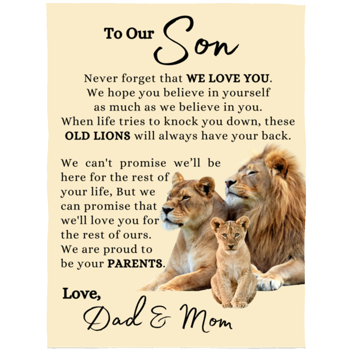 To Our Son - Always Proud of You - Fleece Blanket |