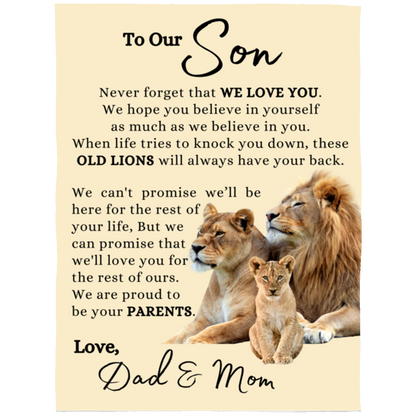 To Our Son - Always Proud of You - Fleece Blanket |