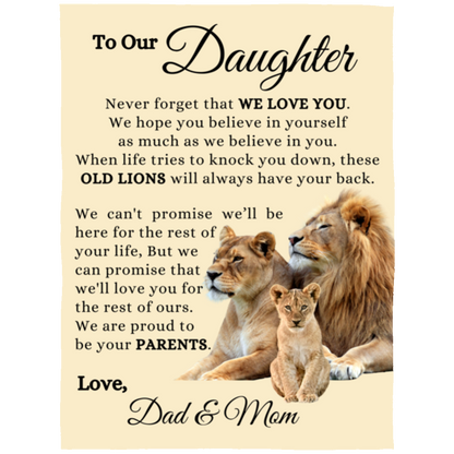 To Our Daughter - Always Proud of You - Fleece Blanket |