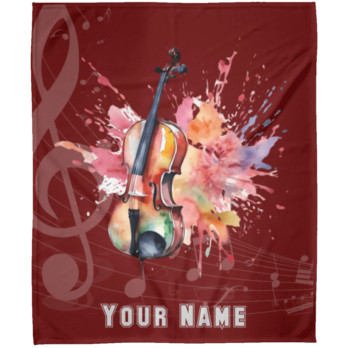 Personalized Cello Blanket