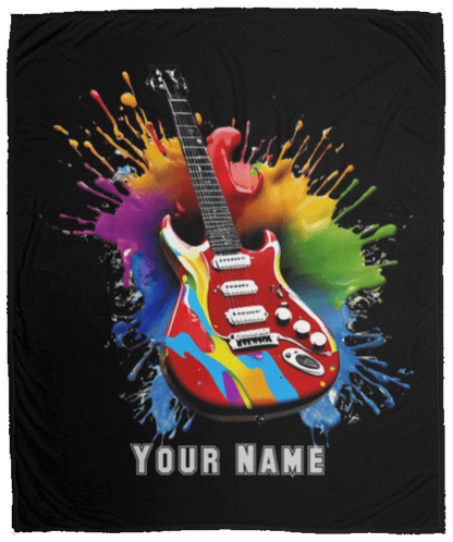 Personalized Electric Guitar Blanket