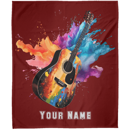 Personalized Acoustic Guitar Blanket