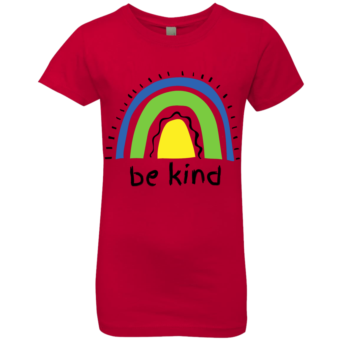 Rainbow Message Shirt Create Don't Hate Be Kind Dreamer | Girls' Princess T-Shirt |