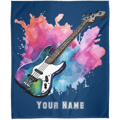 Personalized Bass Guitar Blanket