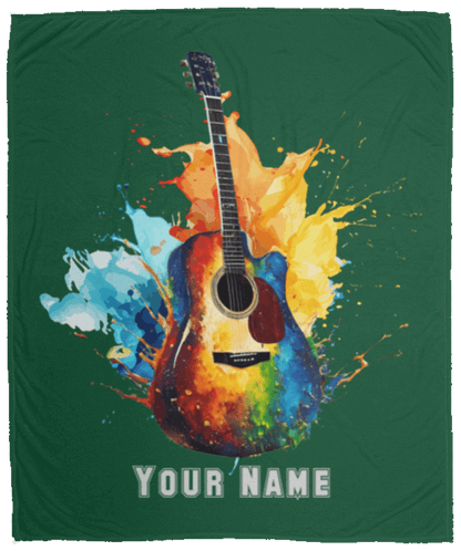 Personalized Acoustic Guitar Blanket