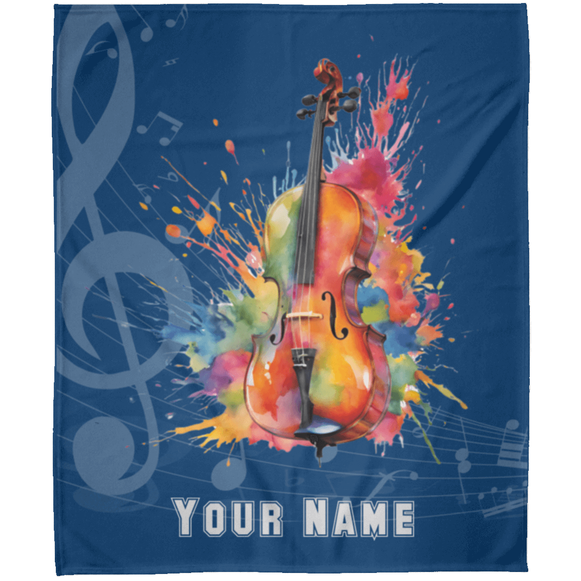 Personalized Cello Blanket