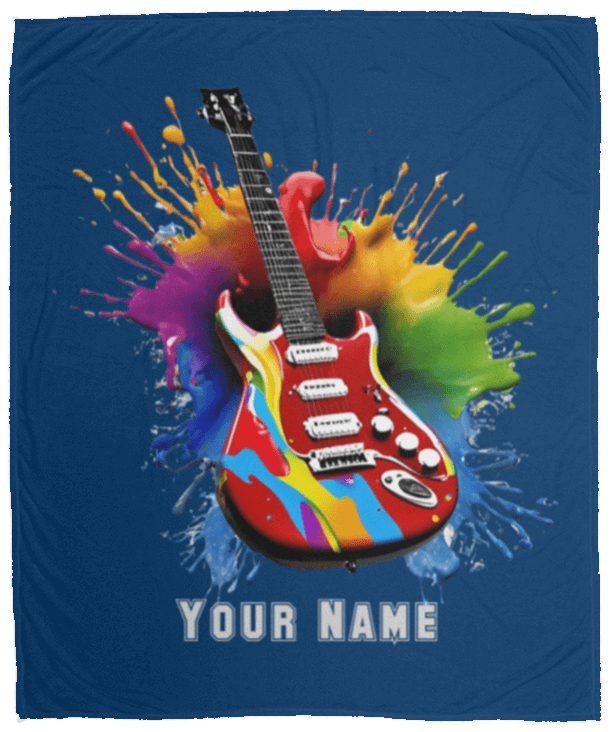 Personalized Electric Guitar Blanket