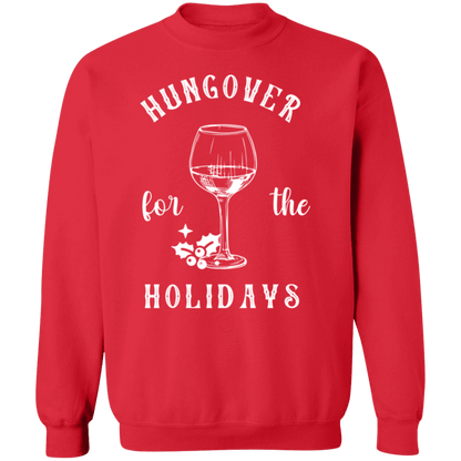 Hungover For The Holidays Crewneck Pullover Sweatshirt | Ugly Christmas Sweater | Men, Pullover, Sweatshirts