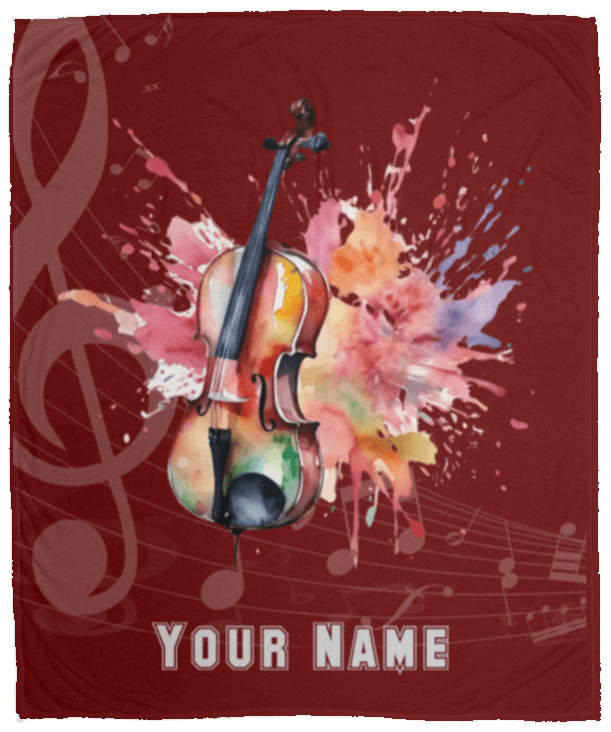 Personalized Cello Blanket