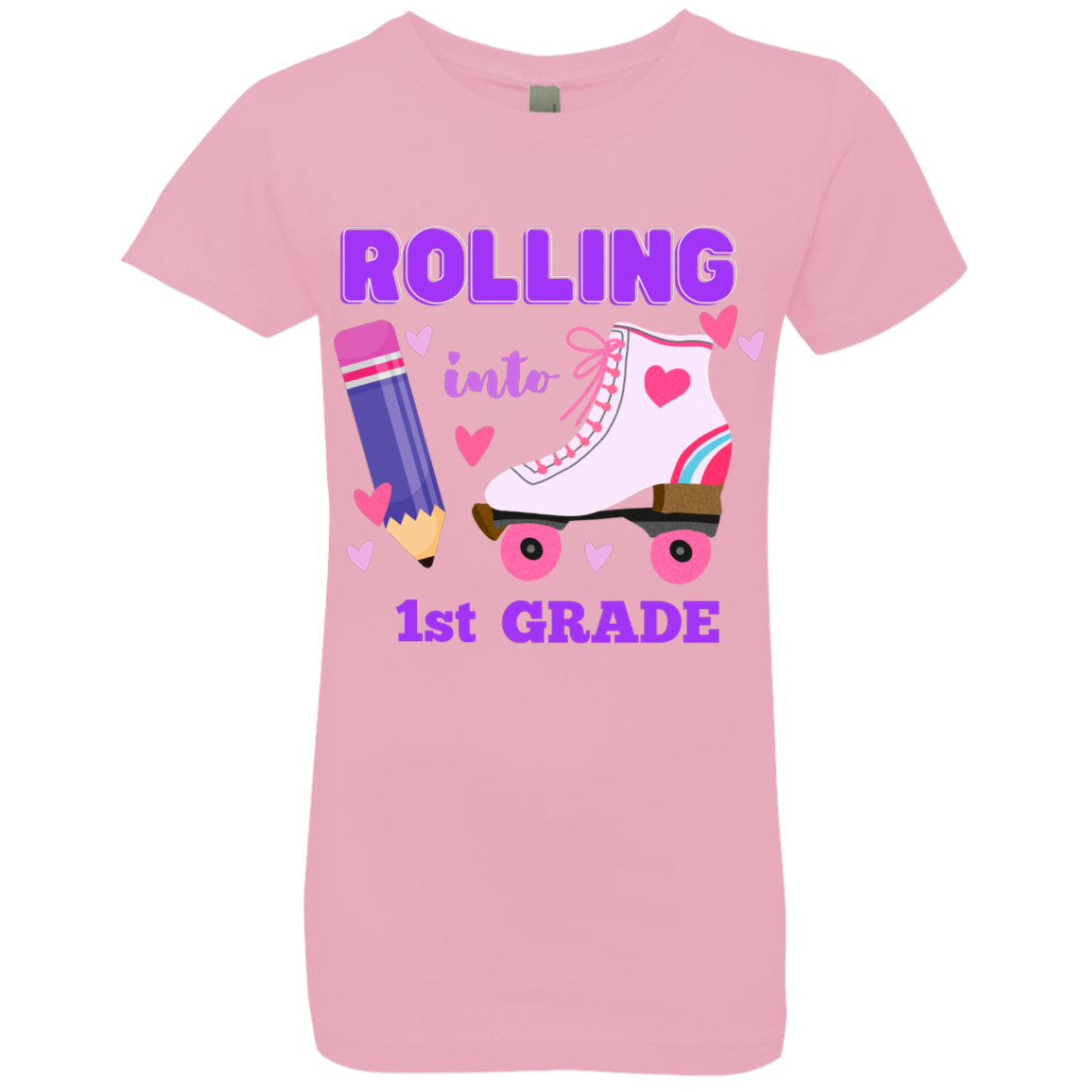 Rolling Into Customized Personalized Grade Shirt | Girls' Princess T-Shirt | Short Sleeve, T-Shirts, Youth