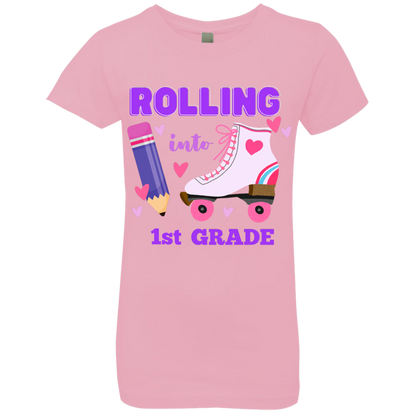 Rolling Into Customized Personalized Grade Shirt | Girls' Princess T-Shirt | Short Sleeve, T-Shirts, Youth