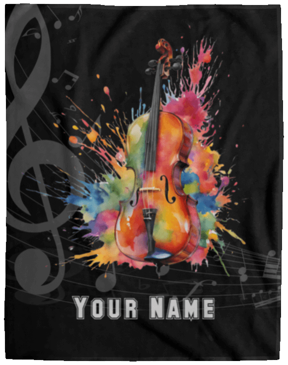 Personalized Cello Blanket